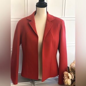 Talbots- Women -Orange -Open Wool Blazer